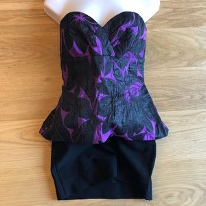 Trina Turk Black and Purple Top